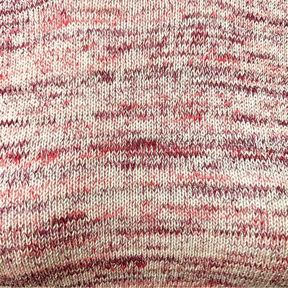 J. Crew Space-Dyed Crewneck Cotton Sweater Tropical Azalea Multi - Size Medium